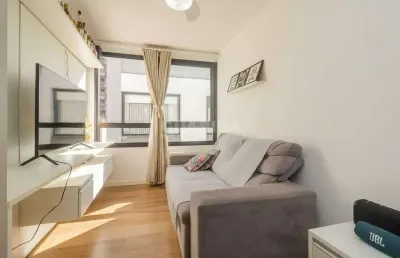 Apartamento semimobiliado de 1 dormitório no menino deus.