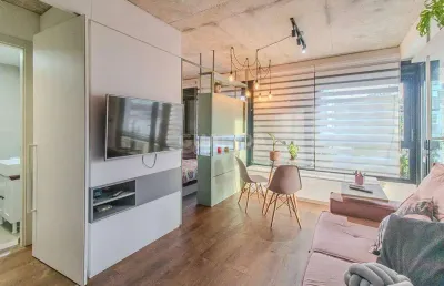 Apartamento mobiliado de 1 dormitório no bairro menino deus.
