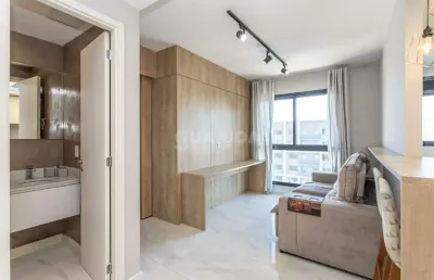 Apartamento mobiliado com 1 dormitório e 1 vaga de garagem no bairro central park