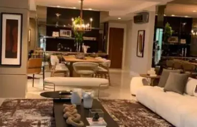 Apartamento mobiliado e decorado - à 300m da praia - 3 suítes - 3 vagas - área de lazer completa