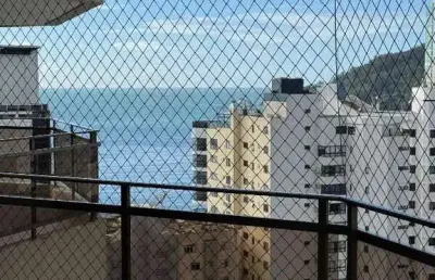 Locação anual - mobiliado - vista para o mar - 3 dormitórios - 1 vagas - área de lazer