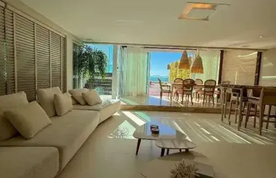 Locação anual de alto padrão - mobiliado e finamente decorado - vista para o mar e cristo lu - 4 dormitórios - 2 vagas - área de lazer completa