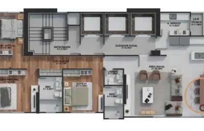 Em construção apartamento com 04 suítes no centro de balneário camboriú