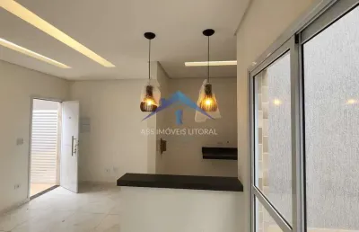 Sobrado de condomínio com 2 dorms, ocian, praia grande - r$ 370 mil, cod: 4718