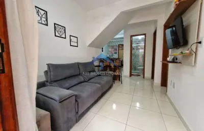 Casa com 2 quartos, balneário maracanã, praia grande - r$ 260 mil, cod: 5252