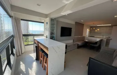 Apartamento mobiliado, 02 suítes, 100 metros do mar, vista mar, itacolomi, balneário piçarras sc (cód18525)