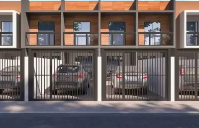 Oportunidade para adquirir seu sobrado com entrada parcelada em 48x, unidades com 2 suítes e 2 vagas.