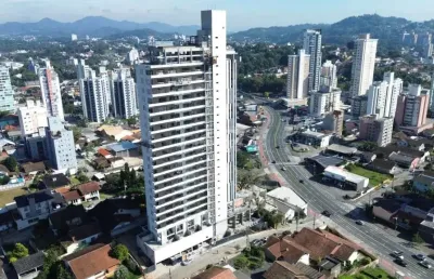 Loft compacto de alto padrão em construção à venda próximo a vila germânica em blumenau, que será entregue em dezembro 2025
