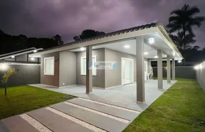Casa de campo a venda no guaraguaçu - 3 dormitórios - amplo quintal.
