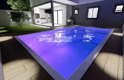 Casa exclusiva com terreno individual - 3 dormitórios/suíte - quintal e piscina.