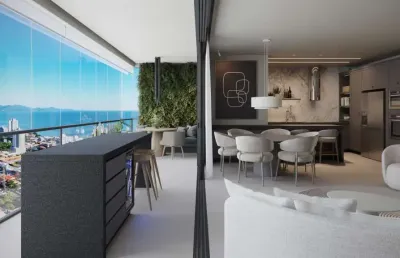 Bios residence - apartamento 03 suítes próximo à praia em pereque - porto belo
