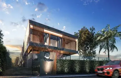 Pátio estaleiro - casa próxima ao mar na praia estaleiro