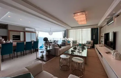 Atlantic paradise towers - apartamento a venda com vista mar mobiliado, equipado e decorado com 04 suítes localizado na meia praia itapema