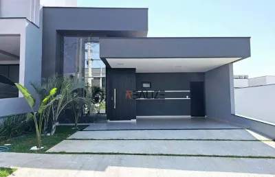 Casa moderna com piscina e 3 suítes à venda, 151 m² por r$ 1.290.000 - condomínio fechado - indaiatuba/sp