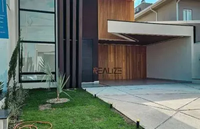 Casa térrea moderna com escritório e 3 suítes à venda, 195 m² por r$ 1.640.000 - condomínio fechado - indaiatuba/sp