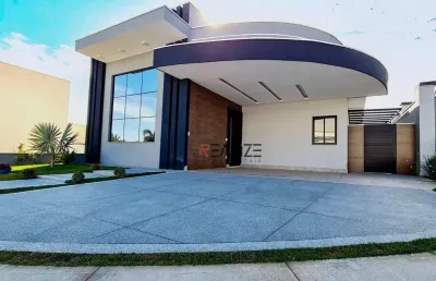 Casa moderna com 3 suítes e escritório à venda, 235 m² por r$ 2.250.000 - condomínio maria dulce - indaiatuba/sp