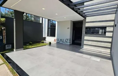 Casa nova e moderna com 3 dormitórios à venda, 104 m² por r$ 930.000 - condomínio montreal residence - indaiatuba/sp