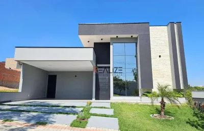 Casa térrea em condomínio com 3 suítes e escritório à venda, por r$ 1.450.000  - indaiatuba/sp