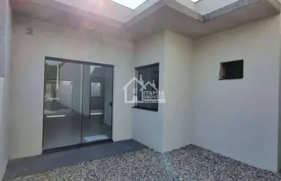 Casa geminada c/ 1 suite + 1 quarto, churrasqueira, baln. são josé em itapoá sc.