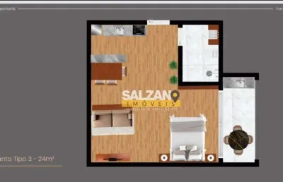 Apartamento com 1 dormitório à venda, 24 m² por r$ 350.000 - vila carrão - são paulo/sp