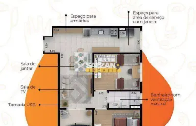 Apartamento com 2 dormitórios à venda, 63 m² por r$ 450.000,00 - jardim das nações - taubaté/sp