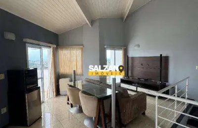 Cobertura com 2 dormitórios para alugar, 125 m² por r$ 4.000,00/mês - edifício village towers - taubaté/sp