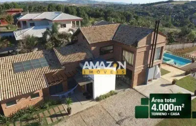 Chácara com 3 dormitórios, 4200 m² - venda por r$ 4.800.000,00 ou aluguel por r$ 21.595,00/mês - chácaras cataguá - taubaté/sp
