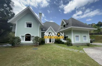 Casa com 4 dormitórios à venda, 400 m² por r$ 7.500.000,00 - alto do capivari - campos do jordão/sp