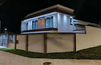 Lindo sobrado de esquina 136 m²  r$ 1.350.000 - vila nova - araucária/pr