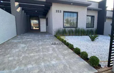 Casa  3 quartos sendo 1 suíte 81 m²  r$ 550.000 - passaúna - araucária/pr