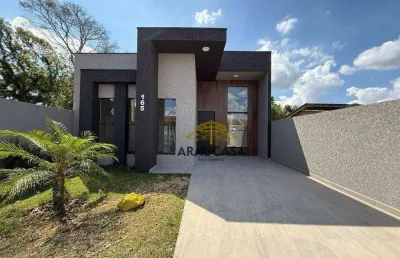 Casa 3 dormitórios à venda, 63 m² por r$ 500.000,00 - gralha azul - fazenda rio grande/pr