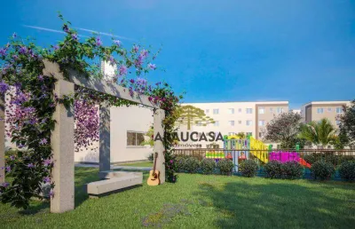 Apartamento com 2 dormitórios à venda, 44 m² por r$ 244.000,00 - tindiquera - araucária/pr
