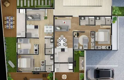 Apartamento térreo 102 - gardem - campina da barra - araucária / pr