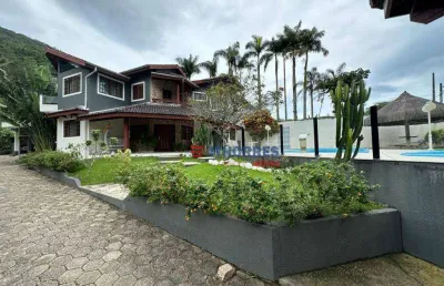Casa com 5 dormitórios à venda, 3500 m² por r$ 5.900.000,00 - praia da tabatinga - ubatuba/sp