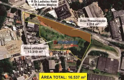 Terreno à venda, 16537 m² por r$ 14.890.000,00 - parque alexandre - cotia/sp