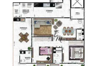 Apartamento com 2 dormitórios à venda, 119 m² por r$ 850.000,00 - caiçara - praia grande/sp