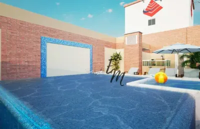 Apartamento de medio padrão em construção em são vicente