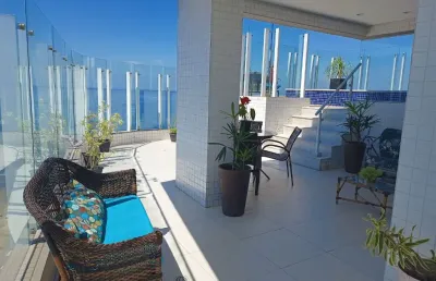 Cobertura com 4 dormitórios à venda, 315 m² por r$ 4.250.000,00 - canto do forte - praia grande/sp