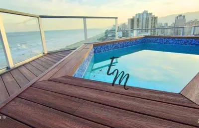 Linda  cobertura mobiliada com 05 dormitórios na aviação - praia grande - são paulo