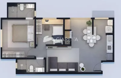 Apartamento à venda edifício don henrique, jardim tocantins, toledo - pr