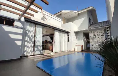 Sobrado semi mobiliado, com piscina aquecida, à venda, centro, toledo - pr