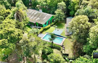 Chácara à venda no bairro potuverá - itapecerica da serra/sp - 5.018m2 área terreno, piscina, casa sede, galpões