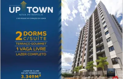 Apartamento 55m2, 02 dormitórios c/suíte, sacada gourmet, 01 vg - up town - bairro nova petrópolis - sbc