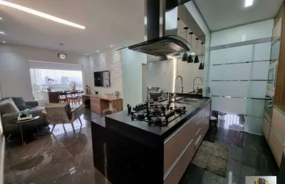 Apartamento à 94m², 3 dormitórios, 1 suíte, lavabo, cozinha americana com ilha, varanda gourmet, 2 vagas, lazer completo.