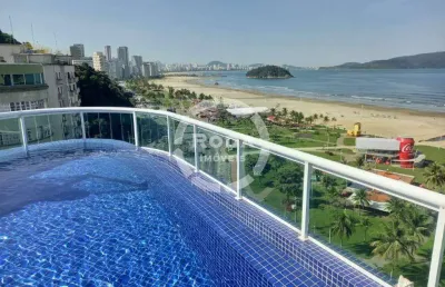 Apartamento moderno de 2 dormitórios com varanda na praia do itararé, são vicente