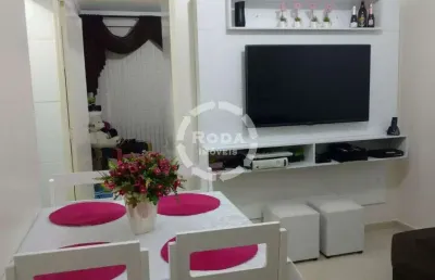 Lindo apartamento de 1 dormitório semi mobiliado na quadra da praia do gonzaguinha