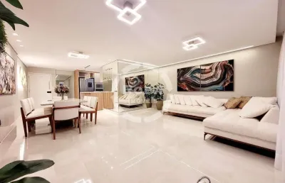 Apartamento moderno e mobiliado com vista panorâmica para o mar no gonzaga – santos/sp