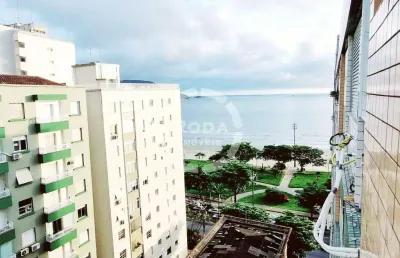 Apartamento reformado com vista para o mar no embaré – 1 dormitório, prédio frente mar