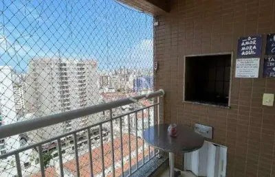 Apartamento com varanda gourmet no estuário – santos