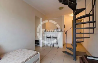 Cobertura à venda, 1 quarto, 1 suíte, 1 vaga, josé menino - santos/sp